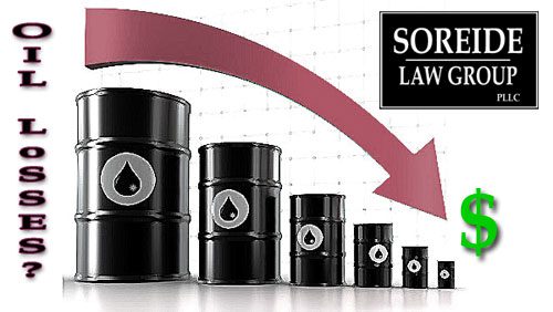 oil losses graph with barrels of oil