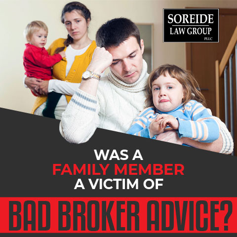 a family is sad because of bad broker advice
