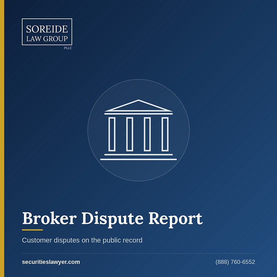 Customer dispute with a brokerage firm on the public FINRA record